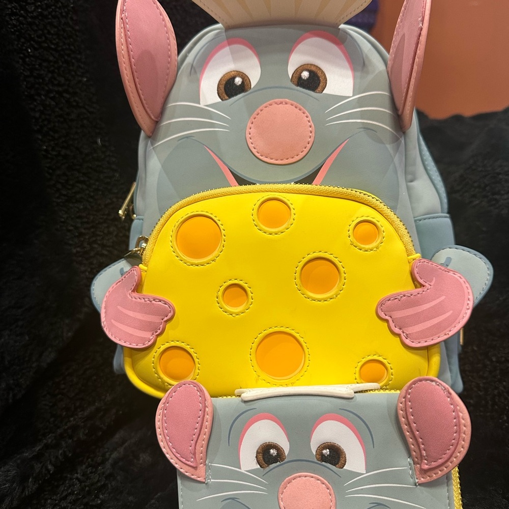 Loungefly Gray and Yellow Mouse Backpack